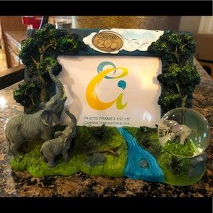 San Diego Zoo Water Globe Elephants Pic Frame